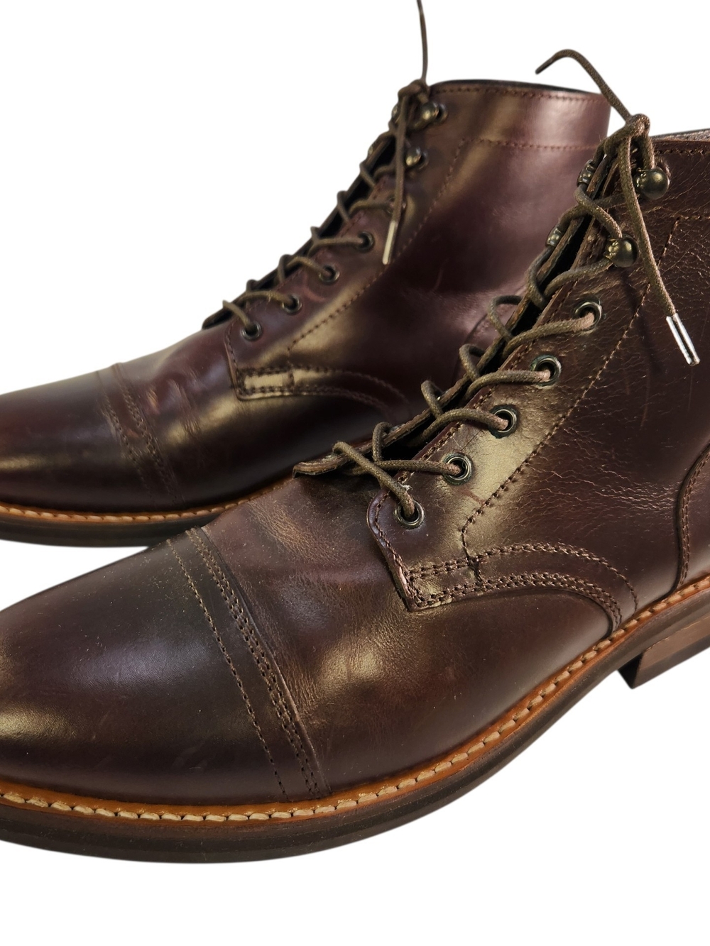 THURSDAY BOOT CO. CAPTAIN MEN CAPTOE BROWN  LEATHER CHUKKA SIZE 11.5 US MINT
